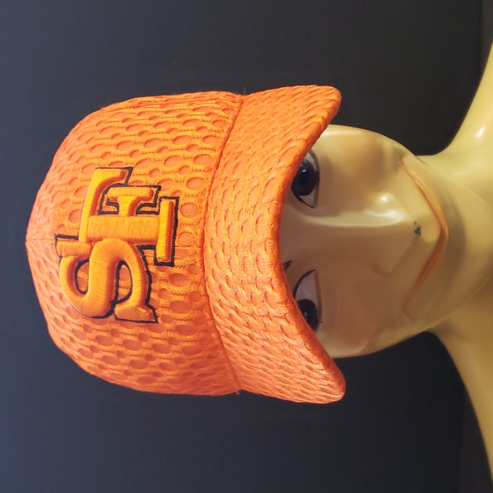 SF San Francisco Orange Mesh Baseball Cap Hat